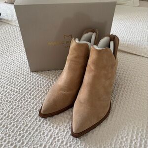 Marc Fisher Light Brown Suede Heeled Boots
